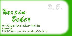 martin beker business card